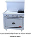 Royal - Delux 36″ Stainless Steel 4 Open Burners Gas Range with One 26.5” Wide Oven and 12