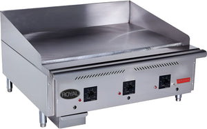 Royal - Delux 36" Stainless Steel Solid State Snap Action Griddle - RD85-36