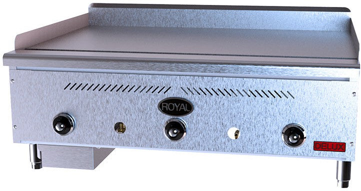 Royal - Delux 36″ Stainless Steel Thermostatic Griddle - GT-36