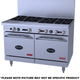 Royal - Delux 48″ Stainless Steel Gas Range With Two 20 Wide Ovens And 12" Griddle - RDR-6G12