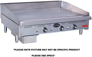 Royal - Delux 48″ Stainless Steel Heavy Duty Deep Snap Action Griddles - RDSAC-48-D