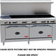 Royal - Delux 72″ Stainless Steel Gas Range with 10 Open Burners - RDR-10G12