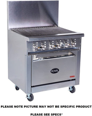 Royal - Delux Stainless Steel 24" Wide Radiant Broiler With Storage Base - RDR-24RB-XB