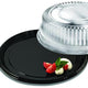 Sabert - 12" Onyx Black Round Plastic Platter, 36/Pc - 9912