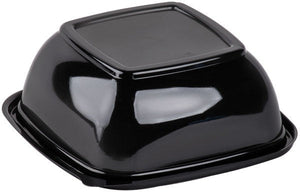 Sabert - 12 Oz Black Square Plastic Containers - 500/cs - 95012B500