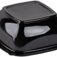 Sabert - 12 Oz Black Square Plastic Containers - 500/cs - 95012B500