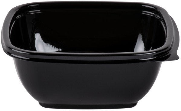 Sabert - 12 Oz Black Square Plastic Containers - 500/cs - 95012B500