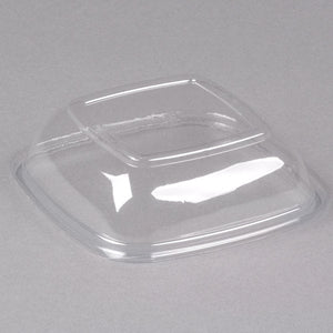 Sabert - 12 Oz Clear Square Plastic Bowls with Lid Combo, 250/Cs - C15012B250