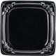 Sabert - 12" UltraStack Black Square Platter with Clear High Dome Lid Combo, Pack of 25 - C9612