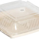 Sabert - 14" Clear Lid for Square Pulp Platter, 25/Cs - 52914F025