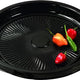 Sabert - 16" Black Nova Plus Round Platter with Clear High Dome Lid, 25/Cs - C9516