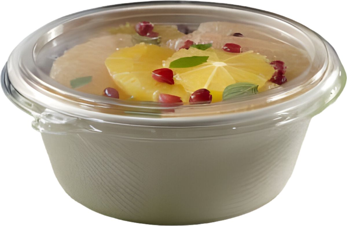 Sabert - 16 Oz Clear Lid for Wide Round Pulp Bowl, 500/Cs - 51616D500