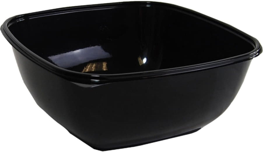 Sabert - 160 Oz Black Square Catering Bowls, Pack of 500 - 94160B50