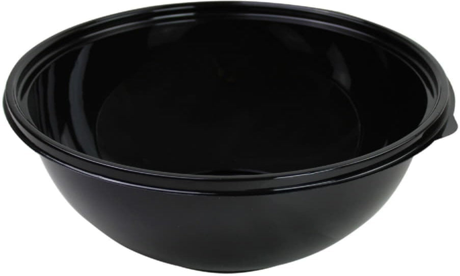 Sabert - 160 Oz Plastic Black Round Catering Bowls, Pack of 50 - 92160A50