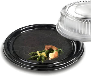 Sabert - 18" Marble Flat Tray with Lid Combo, 50/cs - C818