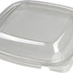 Sabert - 32 Oz Clear Dome Lid for Medium Square Tamper Resistant Bowls, 300/cs - 52800TR