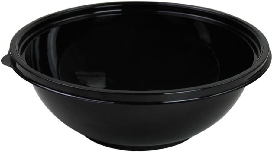 Sabert - 80 Oz Plastic Black Round Bowls, Pack of 50 - 92080A50