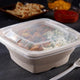 Sabert - Clear PP Lid for 24, 28, 32 oz. Square Pulp Bowls, 300/cs - 51932F300