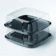 Sabert - Mozaïk 14" Plastic Black Square Platter, 25/Cs - 9314