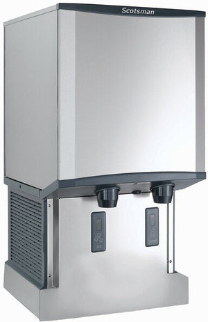 Scotsman - Meridian Wall Mount Air Cooled Ice Machine and Water Dispenser with 40 lbs Bin Storage - HID540AW-1