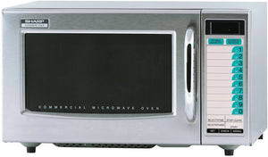 Sharp - 1.0 Cu. Ft. Stainless Steel Medium Duty Commercial Microwave Oven with Computerized Touch Controls (20 Programmable Memories) - R-21LTF