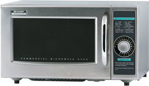 Sharp - 1.0 Cu. Ft. Stainless Steel Medium Duty Commercial Microwave Oven with Electronic Dial Timer - R-21LCFS