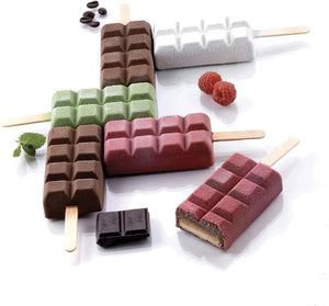 Silikomart - 3.6" x 1.8" x 0.9" Silicone Choco Sticks Moulds, Set of 2 - GEL02 CHOCO