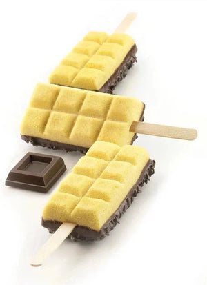 Silikomart - 3.6" x 1.8" x 0.9" Silicone Choco Sticks Moulds, Set of 2 - GEL02 CHOCO