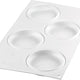 Silikomart - 3.9" x 3.3" 4 Compartment Round Silicone Kit Tarte Ring with 4 Rings - KIT TART RING 100