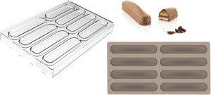 Silikomart - 4.7" Kit Bar Vulcano Polycarbonate Chocolate Mould - KIT BAR VULCANO