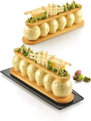 Silikomart - 5.1" Silicone Mould with Cookie Cutter - CURVETRUFFLEECLAIR