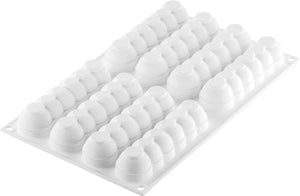 Silikomart - 5.1" Silicone Mould with Cookie Cutter - CURVETRUFFLEECLAIR