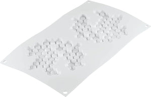 Silikomart - 5.5" Silicone Baking Mold Freezing Mould with 2 Honeycomb Cavities - MIEL 80