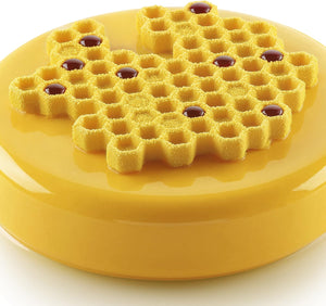 Silikomart - 5.5" Silicone Baking Mold Freezing Mould with 2 Honeycomb Cavities - MIEL 80