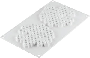 Silikomart - 5.5" Silicone Baking Mold Freezing Mould with 2 Honeycomb Cavities - MIEL 80