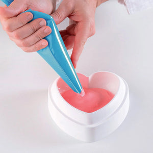 Silikomart - 5.5" x 5.3" x 1.9" Silicone Amore Baking Mould with Cutter - AMORE