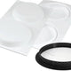 Silikomart - 5.9" x 4.7" 2 Compartment Round Silicone Baking Mold with 2 Rings - KIT TART RING 15