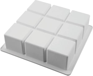 Silikomart - 6.7" x 6.7" x 1.9" Silicone Cubik 1400 Baking Mould - CUBIK