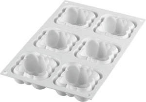 Silikomart - 7.8" x 7.8" x 2.1" Silicone Cloud 1600 Baking Mould - CLOUD