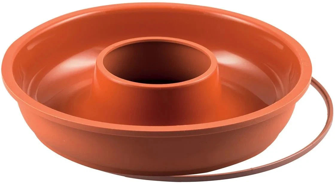 Silikomart - 9.4" x 2.1" Silicone Savarin Round Bundt Baking Mould with Safety Ring - SFT205