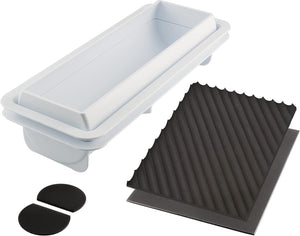 Silikomart - 9.8" x 3.1" x 2.6" Silicone Kit Spiral Roll Baking Mould, With 2 Mats - KIT SPIRAL ROLL 1100