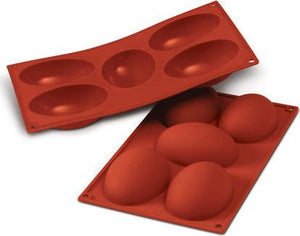 Silikomart - Silicone 5 Compartment Half Eggs Baking Mold - SF041