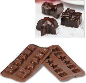 Silikomart - Silicone Brown 12 Compartment Easter Chocolate Mold - SCG06