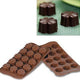 Silikomart - Silicone Brown 15 Compartment Fleury Chocolate Mold (0.30 Oz Each) - SCG08