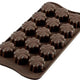 Silikomart - Silicone Brown 15 Compartment Fleury Chocolate Mold (0.30 Oz Each) - SCG08