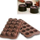 Silikomart - Silicone Brown 15 Compartment Vertigo Chocolate Mold (0.34 Oz Each) - SCG04