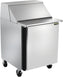 Silver King - 27” Prep Table With 10” Deep Cutting Board, Swing Door, and 5” Casters - SKP278A-ESUS3