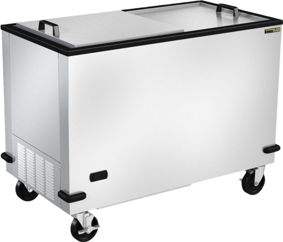 Silver King - 44” Mobile Freezer with Insulated Side-to-side Sliding Lids and 5" Casters - SKFMW44-ELUS1