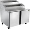 Silver King - 48” Refrigerated Fountainette with Two Doors, 6″ Deep Cutting Board, and 5″ Casters - SKRN48-ESUS1