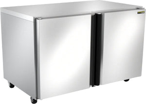 Silver King - 48” Undercounter Refrigerator with Two Doors and 3" Casters - SKR48A-ESUS1